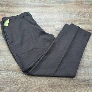 NWT Haggar Men's clothing slacks/dress pants Size 40x32 straight fit black/gray